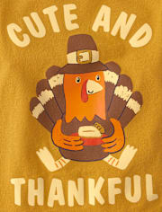 Baby And Toddler Boys Thankful Turkey Graphic Tee