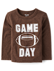 Baby And Toddler Boys Football Game Day Graphic Tee