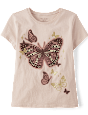 Girls Butterflies Graphic Tee