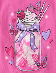 Girls Ribbon Smoothie Graphic Tee
