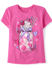 Girls Ribbon Smoothie Graphic Tee