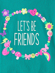 Girls Friendship Bracelet Graphic Tee