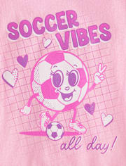 Girls Soccer Vibes Graphic Tee