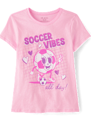 Girls Soccer Vibes Graphic Tee