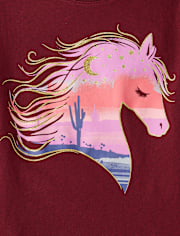Girls Desert Horse Graphic Tee