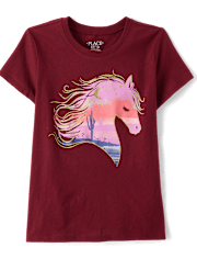 Girls Desert Horse Graphic Tee