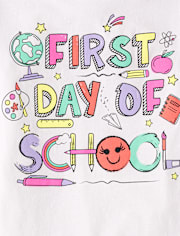 Girls First Day of School Graphic Tee