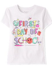 Girls First Day of School Graphic Tee