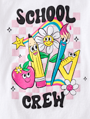 Girls School Crew Graphic Tee