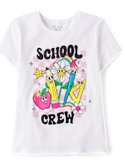 Girls School Crew Graphic Tee