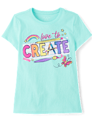 Girls Love to Create Graphic Tee