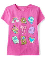 Girls School Icons Graphic Tee