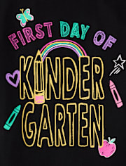 Girls First Day Kindergarten Graphic Tee