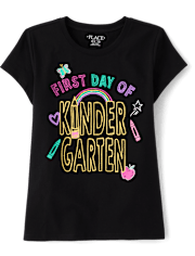 Girls First Day Kindergarten Graphic Tee