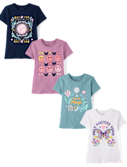 Girls Trend Graphic Tee 4-Pack