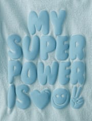 Girls My Super Power Graphic Baby Tee