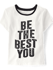 T-shirt bébé graphique « Soyez les meilleures de vous-même » pour filles