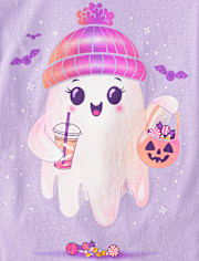 Girls Glow Beanie Ghost Graphic Tee