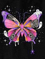Girls Glow Butterfly Graphic Tee