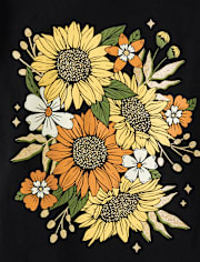 Girls Sunflowers Graphic Tee