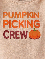 Baby Matching Family Pumpkin Picking Crew Graphic Bodysuit