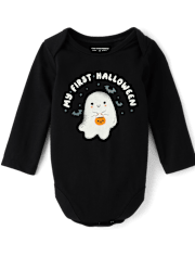 Baby First Halloween Ghost Graphic Bodysuit