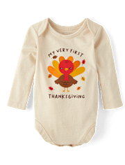 Body graphique pour bébé « Premier Thanksgiving »