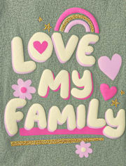 Baby And Toddler Girls Love My Family Graphic Tee