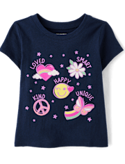 Baby And Toddler Girls I Am Unique Graphic Tee