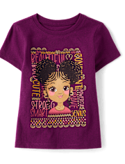 Baby And Toddler Girls Confident Girl Graphic Tee