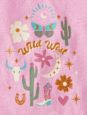 Baby And Toddler Girls Wild West Graphic Tee