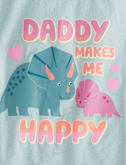 Lot de 3 t-shirts à imprimé dinosaure pour bébés et petites filles