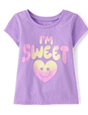 Toddler Girls Sweet Heart Graphic Tee