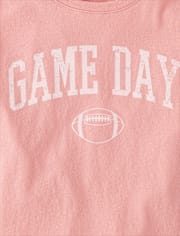 Girls Football Game Day Graphic Tee