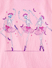 Girls Skeleton Ballerinas Graphic Tee