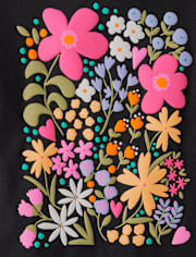 Girls Flowers Graphic Tee