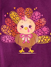 Baby And Toddler Girls Turkey Graphic Tee