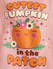 Baby And Toddler Girls Cutest Pumpkin Patch Graphic Tee
