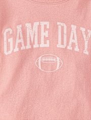 Baby And Toddler Girls Football Game Day Graphic Tee