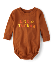 Baby Little Turkey Graphic Bubble Bodysuit