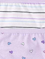 Lot de 7 sous-vêtements bikini cœur pour filles