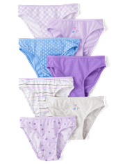 Lot de 7 sous-vêtements bikini cœur pour filles