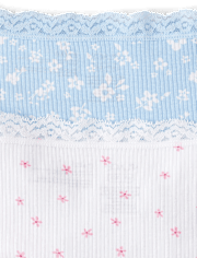 Girls Floral Ribbed Hipster Underwear 7-Pack