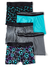 Boys Sport Performance Boxer Brief Underwear 5-Pack