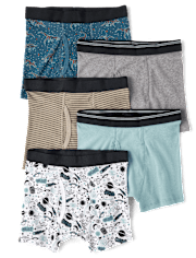 Boys Dino Boxer Brief Underwear 5-Pack