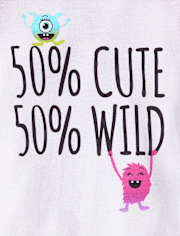 Toddler Girls Monster Snug Fit Cotton Pajamas