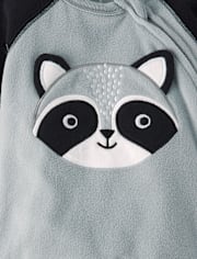 Baby And Toddler Raccoon Microfleece Footed One Piece Pajamas