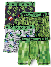 Boys Minecraft Boxer Brief Underwear 4-Pack