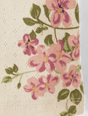 T-shirt bébé en pointelle floral pour fille