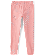 Girls Foil Dot Leggings